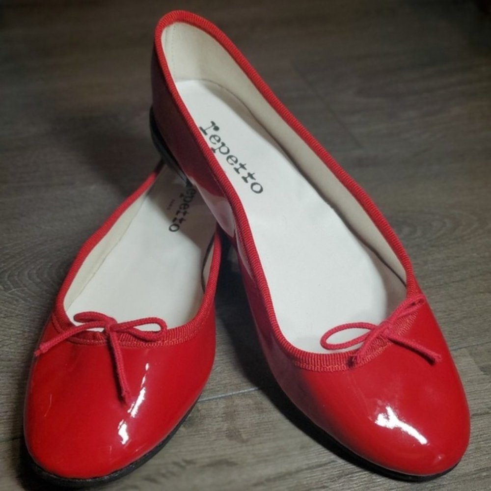 Patent Red Repetto Ballet Flats